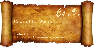 Csurilla Verner névjegykártya